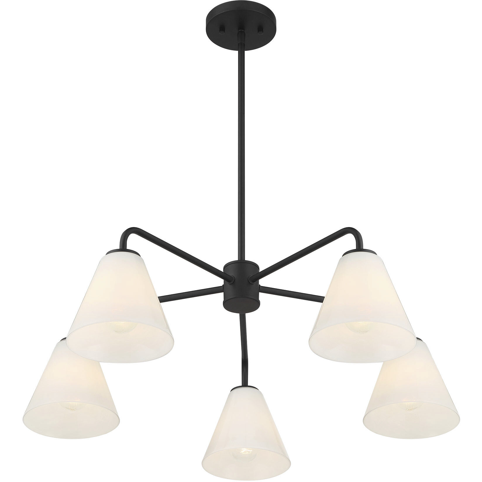 Blair 5 Light 30 inch Matte Black Chandelier Ceiling Light